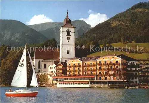 St Wolfgang Salzkammergut Weisses Roessl Hotel mit Schafberg Kat. St. Wolfgang im Salzkammergut
