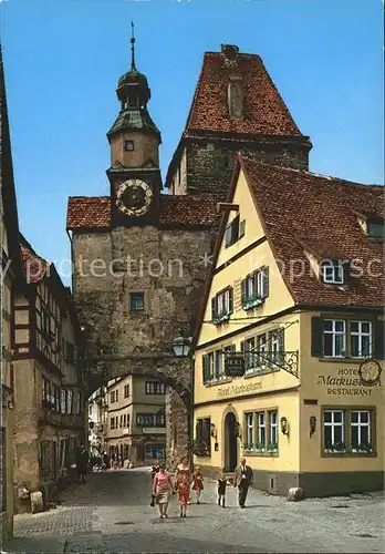 Rothenburg Tauber Markusturm erbaut 12. Jahrhundert Kat. Rothenburg ob der Tauber