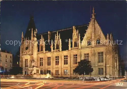 Rouen Gebaeude bei Nacht Kat. Rouen