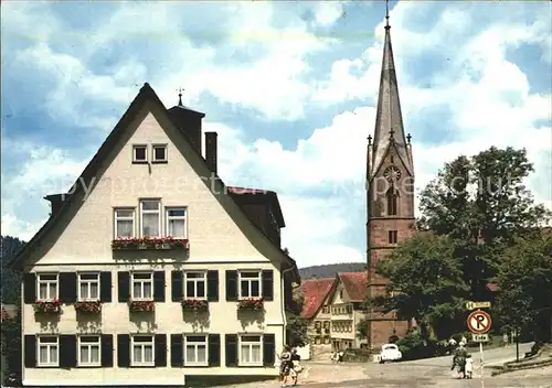 Baiersbronn Schwarzwald Rathaus und Marienkirche Kat. Baiersbronn