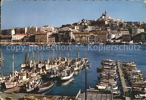 Marseille Vieux Port et Notre Dame de la Garde Kat. Marseille