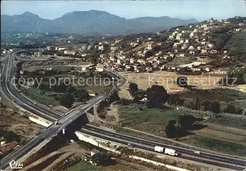 Mandelieu la Napoule Fliegeraufnahme Autoroute Nr. 7 Kat. Mandelieu la Napoule