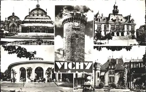 Vichy Allier Casino Hotel de Ville Tour de Horloge Kat. Vichy