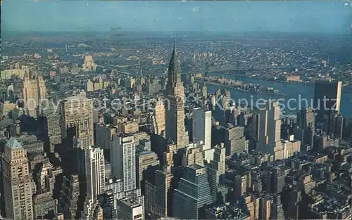 New York City Empire State Building Air view / New York /