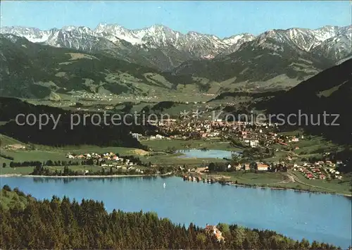 Buehl Alpsee mit beiden Alpseen Panorama Kat. Immenstadt i.Allgaeu