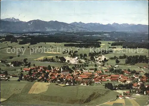 Huglfing Panorama mit Zugspitze Kat. Huglfing