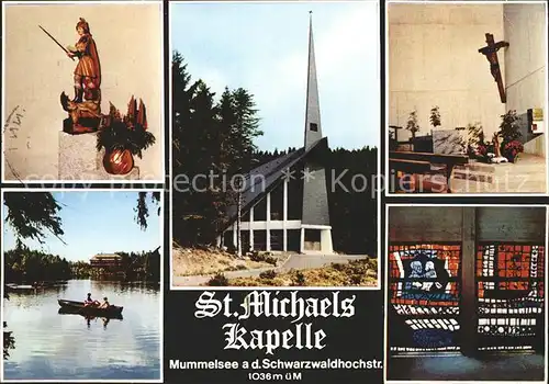 Mummelsee St Michaelskapelle Teilansichten Mummelseepartie Kat. Seebach