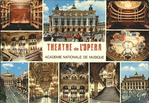 Paris et ses Merveilles Theatre de l Opera Academie Nationale de Musique Kat. Paris