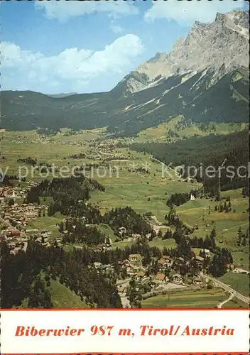 Biberwier Tirol Total mit Zugspitze Kat. Biberwier