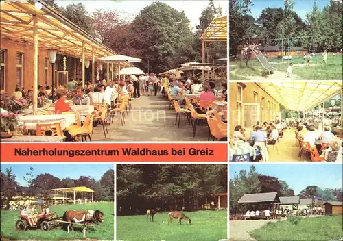 Waldhaus Greiz Naherholungszentrum Terrasse Spielplatz Ponyfahrt Wildgehege Bungalows Kat. Greiz