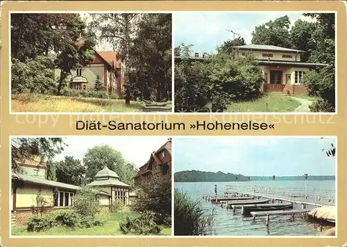 Rheinsberg Diaet Sanatorium Hohenelse Haus 2 und 3 Wandelgang Bootssteg Rheinberger See Kat. Rheinsberg