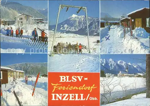 Inzell Jugendferiendorf Schlepplift Ortsansicht Kat. Inzell