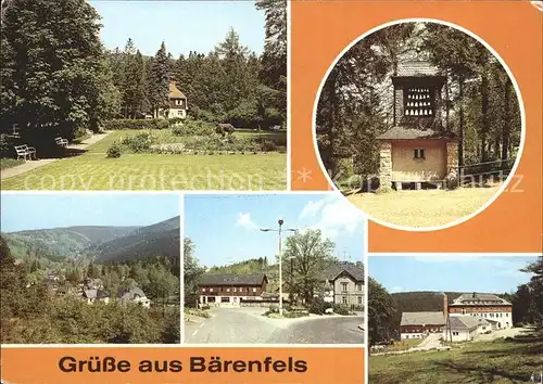Baerenfels Erzgebirge Park Glockenspiel Teilansicht Milchbar FDGB Heim Max Niklas Kat. Altenberg