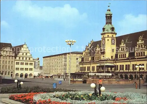 Leipzig Markt und Altes Rathaus Kat. Leipzig