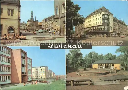 Zwickau Sachsen Markt Ringkaffee Stadtteil Eckersbach Freilichtbuehne Kat. Zwickau