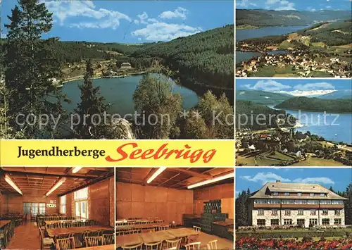 Seebrugg Jugendherberge Speisesaal Schluchsee Fliegeraufnahme Kat. Schluchsee