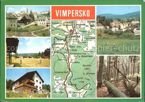 Vimperk mit Landkarte Kat. Winterberg