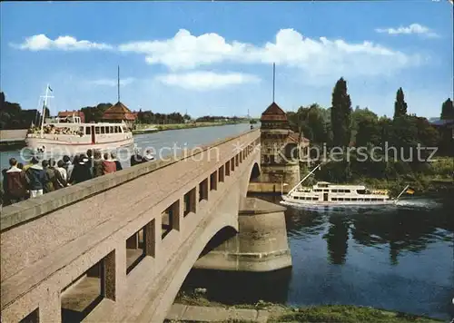 Minden Westfalen Wasserstrassenkreuz Weser und Mittellandkanal Kat. Minden