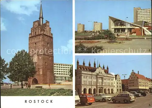 Rostock Mecklenburg Vorpommern Kroepeliner Tor Restaurant Kosmos Rathaus Haus Sonne Kat. Rostock