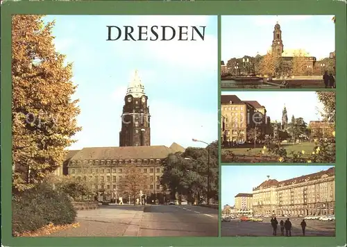 Dresden Rathaus Kreuzkirche Altmarkt Kat. Dresden Elbe