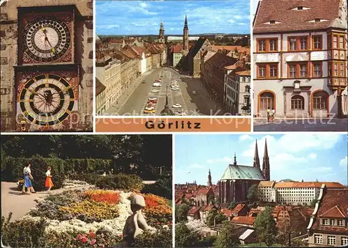 Goerlitz Sachsen Rathausuhren Leninplatz Untermarkt Friedenshoehe Kat. Goerlitz