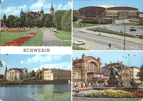 Schwerin Mecklenburg Schloss Kongresshalle Staatstheater Bahnhof Kat. Schwerin