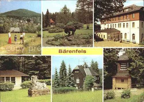 Baerenfels Erzgebirge Kurpark Erholungsheim Max Niklas Glockenspiel aus Meissner Pozellan Kat. Altenberg