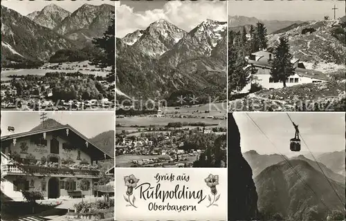 Ruhpolding Gondelbahn Stadtansicht Kat. Ruhpolding