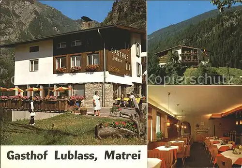 Matrei Osttirol Gasthof Lublass  Kat. Matrei in Osttirol