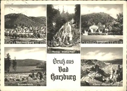 Bad Harzburg Bergbahn Kaeste  Klippen Brockenblick Kat. Bad Harzburg
