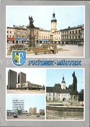 Frydek Mistek Hochhaus Brunnen Denkmal Kat. Frydek Mistek