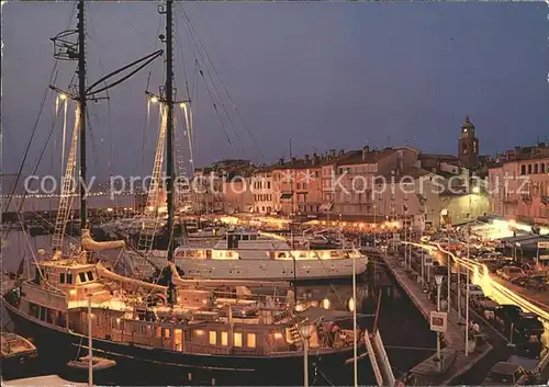 Saint Tropez Var Hafen Nacht Kat. Saint Tropez