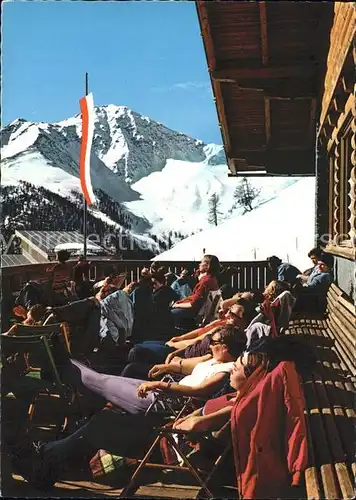 Kals Grossglockner Glocknerblickbahn Bergstation Restaurant Liegenterrasse Kat. Kals am Grossglockner