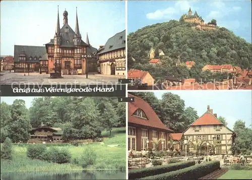 Wernigerode Harz Rathaus HO  Hotel Gothisches Haus Schloss Kat. Wernigerode