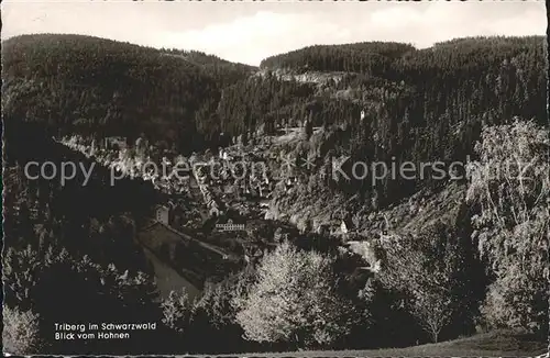 Triberg Schwarzwald Blick vom Hohnen Kat. Triberg im Schwarzwald