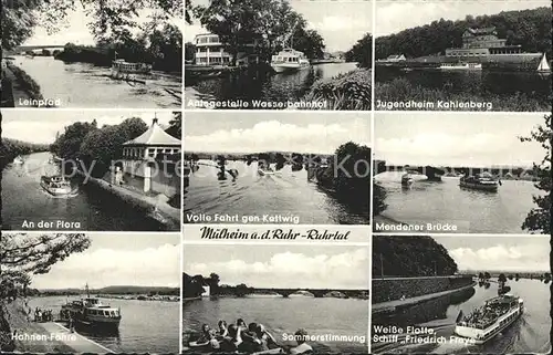 Muelheim Ruhr Anlegestelle Wasserbahnhof Jugendheim Kahlenberg Hahnen Faehre Kat. Muelheim an der Ruhr