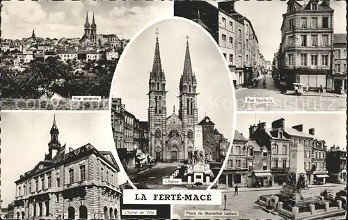 La Ferte Mace Gesamtansicht Kirche Marktplatz Kat. La Ferte Mace