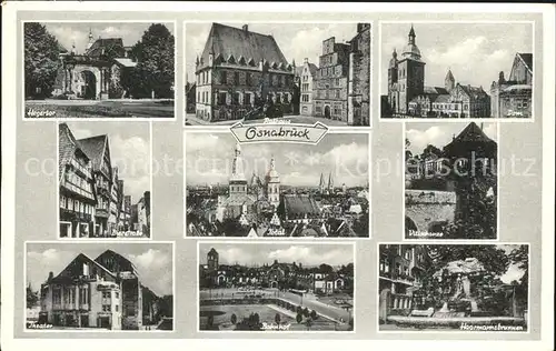 Osnabrueck Dom Bahnhof Theater Rathaus Kat. Osnabrueck