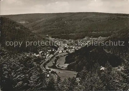 Wildbad Schwarzwald Blick vom Sommerberg ins Enztal Kat. Bad Wildbad