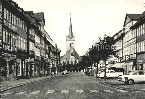 Duderstadt Marktstrasse mit Sankt Servatius Kirche  Kat. Duderstadt