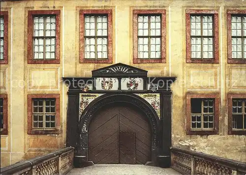 Mueglitztal Schloss Weesenstein Eingangsportal Kat. Mueglitztal