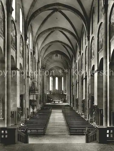 Mainz Rhein Dom Mittelschiff mit Westchor