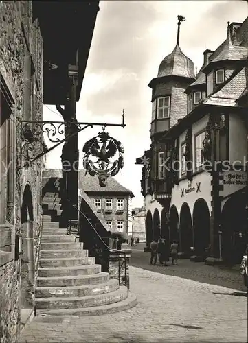 Goslar Freitreppe zum Rathaus Hotel Kaiser Kat. Goslar