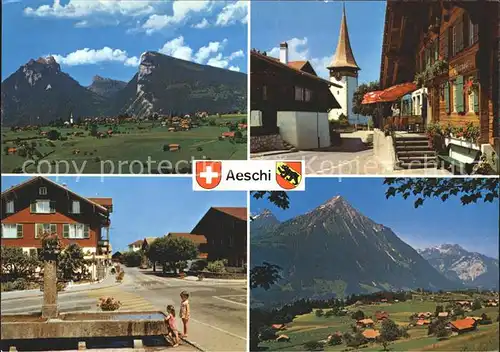 Aeschi BE Rothorn Dorfstrasse Kirche Niesen