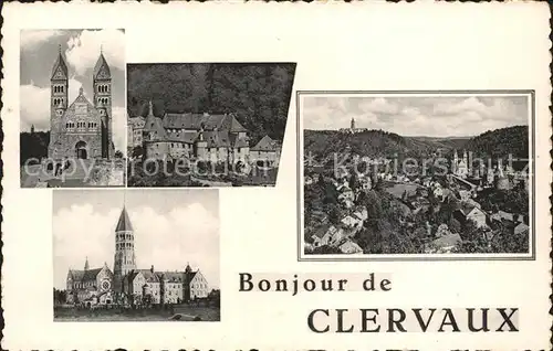 Clervaux Vue generale Chateau Eglise Kat. Clervaux