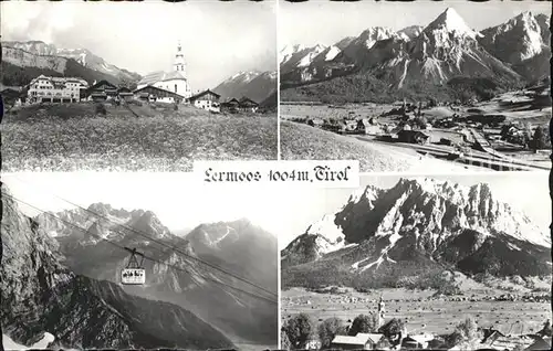 Lermoos Tirol Gesamtansicht mit Alpenpanorama Kabinenbahn Kat. Lermoos
