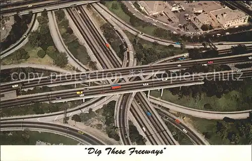 Los Angeles California Downtown Freeways aerial view Kat. Los Angeles