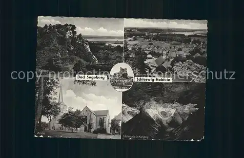 Bad Segeberg Panorama Blick vom Kalkberg Saeulenhalle Kirche Kat. Bad Segeberg