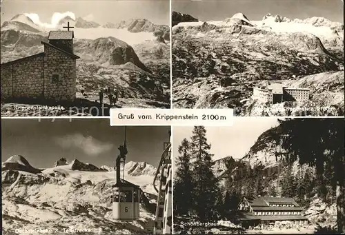 Obertraun Berghaus Krippenstein Kapelle Dachsteingebirge Bergbahn Schoenberghaus Kat. Obertraun