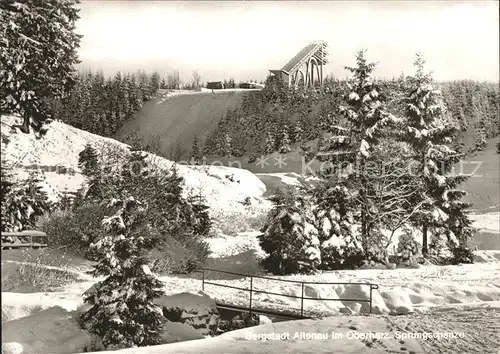 Altenau Harz Bergstadt Sprungschanze Skispringen Winterpanorama Kat. Altenau